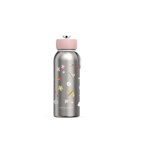 Bouteille thermos en acier inoxydable, fleurs et papillons, 350 ml, Little Dutch