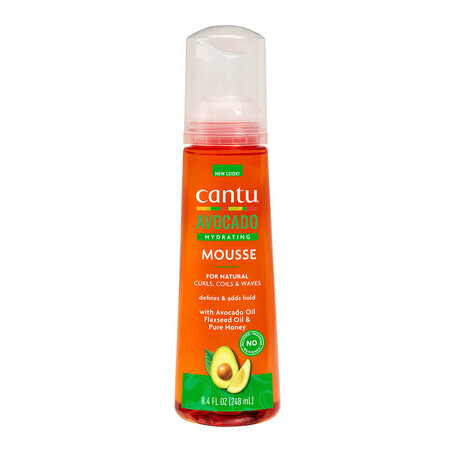 Mousse coiffante à l'huile d'avocat Coils & Waves, 248 ml, Cantu