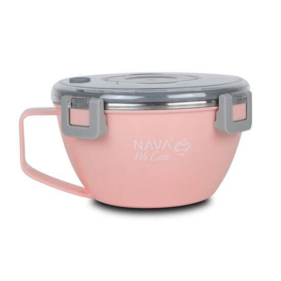 Casserole ronde en acier inoxydable We care, rose, 850 ml, Nava