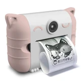 KidyPrint, Peach, Kidywolf appareil photo numérique avec fonction d'impression thermique pour les enfants