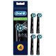 Recharges pour brosse &#224; dents &#233;lectrique Cross Action, noir 4 pi&#232;ces, Oral-B