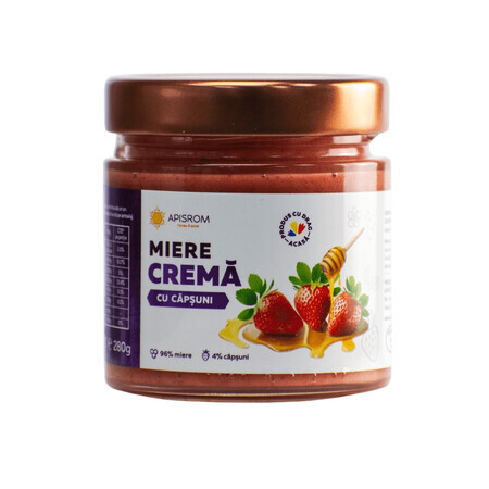 Miel de fresa y nata, 280 g, Apisrom