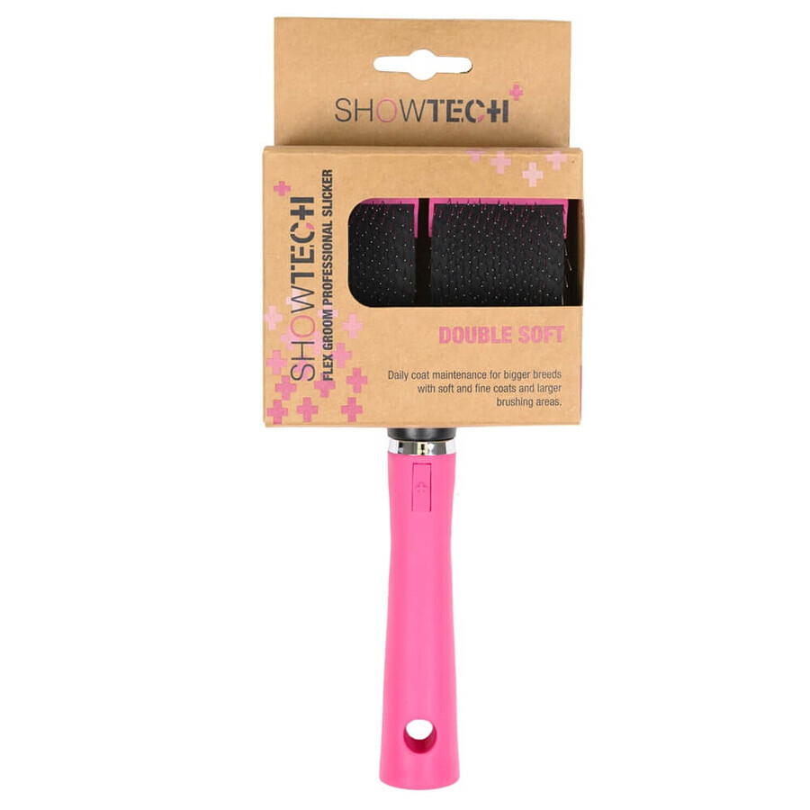 Dog brush Soft Slicker Flex Flex Groom Double, 1 piece, Show Tech+