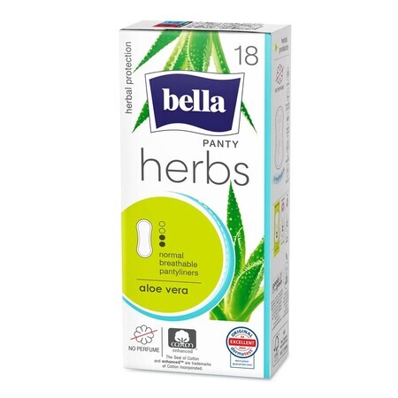 Tagesbinden mit Aloe Vera Panty Herbs, 18 Stück, Bella