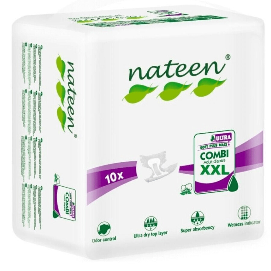 Scutece biodegradabile pentru adulti Combi X-Ultra Line, marime XXL, 10 bucati, Nateen