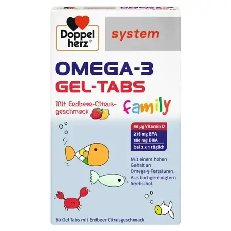 Omega 3 Gel Tabs, 60 chewable tablets, Doppelherz