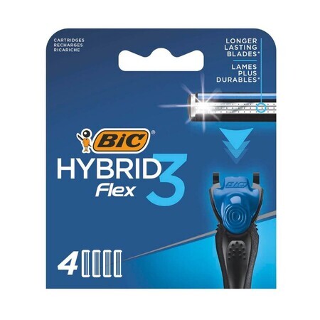 Rasoir de réserve pour hommes Hybrid Flex3, 4 pièces, BIC