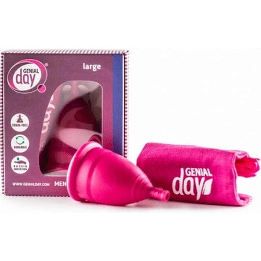 Coupe menstruelle Genial Day, taille L 1×1 pc, coupe menstruelle