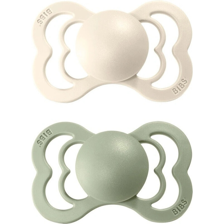 Chupetes BIBS Supreme Silicone 2pcs 1×1 pcs - talla 1, blush nighttime/vanilla nighttime