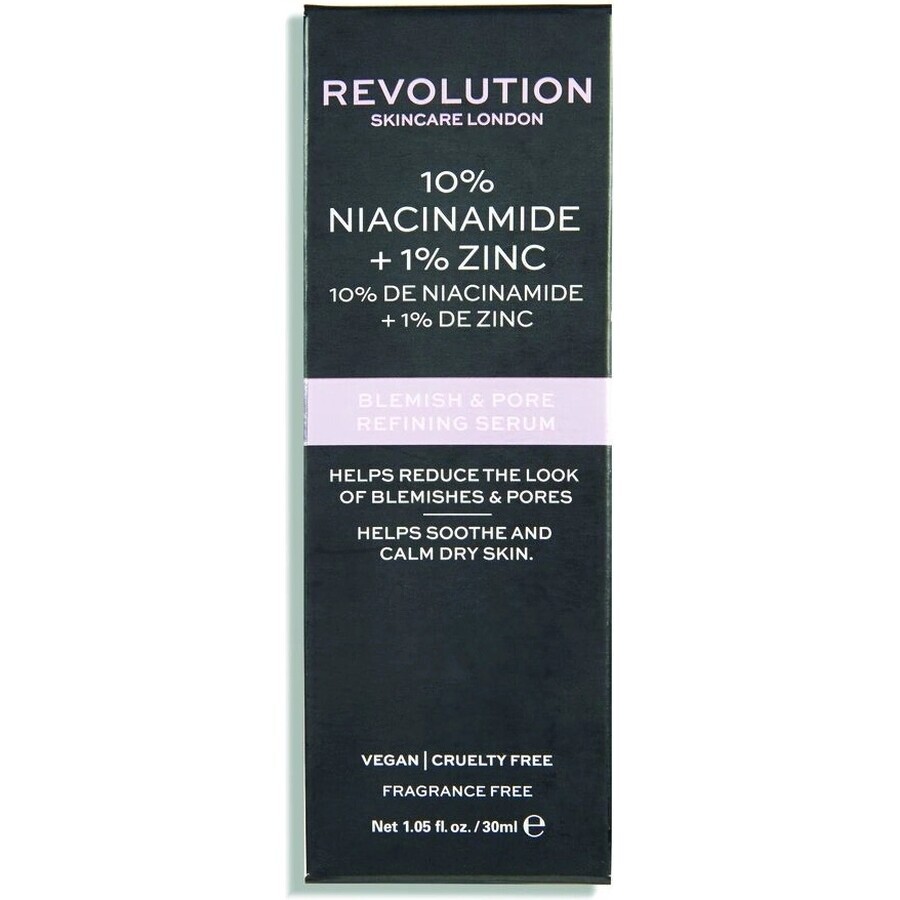 Revolution Skincare Suero Antimanchas y Refinador de Poros - 10% Niacinamida + 1% Zinc Suero 1×1 ud.