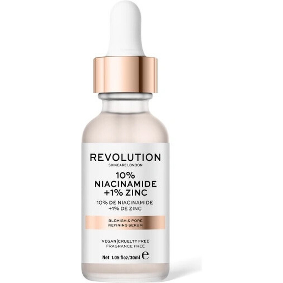 Revolution Skincare Suero Antimanchas y Refinador de Poros - 10% Niacinamida + 1% Zinc Suero 1×1 ud.