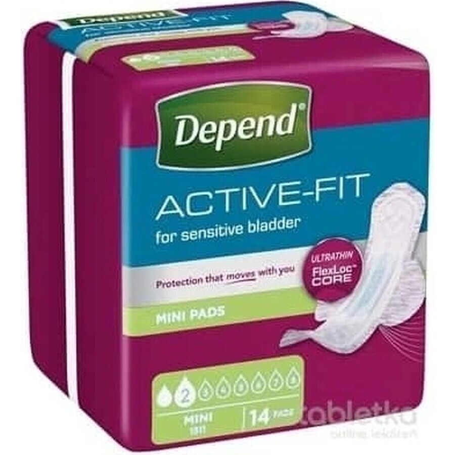 DEPEND MINI 1×14 pcs, protections pour l'incontinence