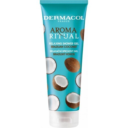 Dermacol Aroma Ritual gel de duș relaxant nucă de cocos braziliană 1×250 ml, cu ulei de nucă de cocos