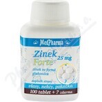 MedPharma ZINOC 25 mg Forte 1×107 tbl, (gluconate de zinc)