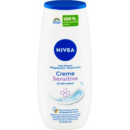 NIVEA Creme Sensitive Douchegel 250 ml 1×250 ml 1×250 ml, hydrateert de huid