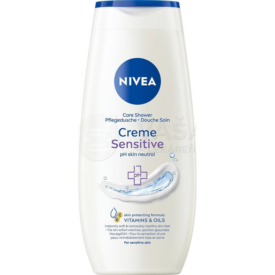 NIVEA Creme Sensitive Douchegel 250 ml 1×250 ml 1×250 ml, hydrateert de huid