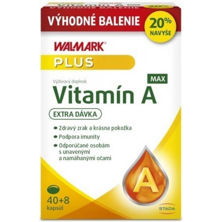 WALMARK Vitamina A MAX Natale 1×48 cps, 40+8 extra