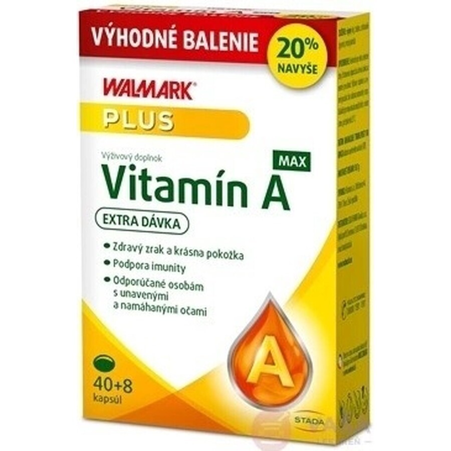 WALMARK Vitamina A MAX Natale 1×48 cps, 40+8 extra