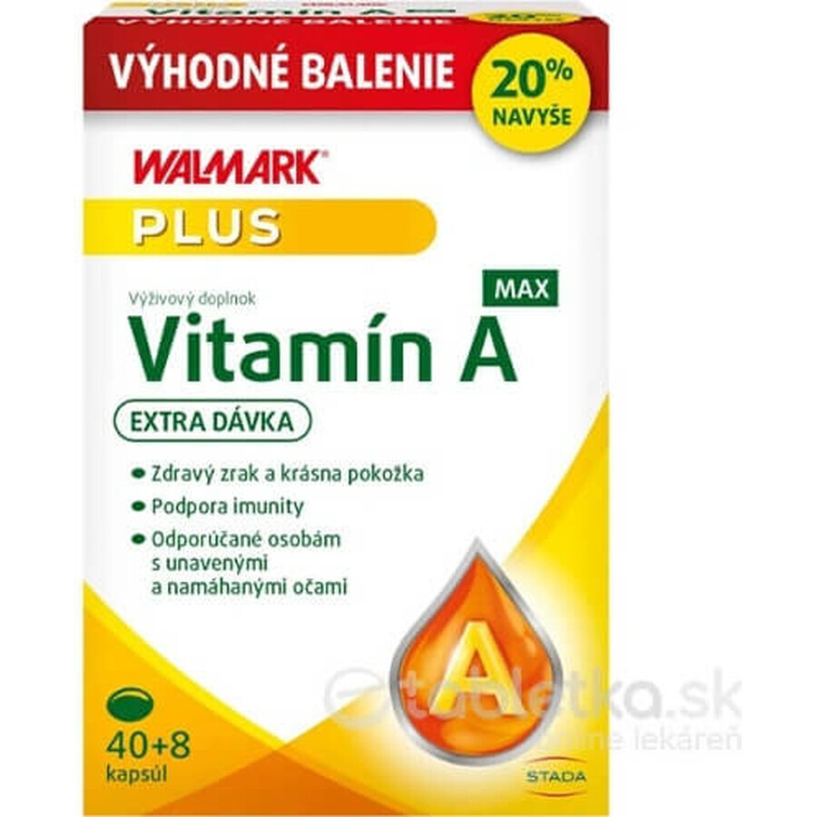 WALMARK Vitamina A MAX Natale 1×48 cps, 40+8 extra