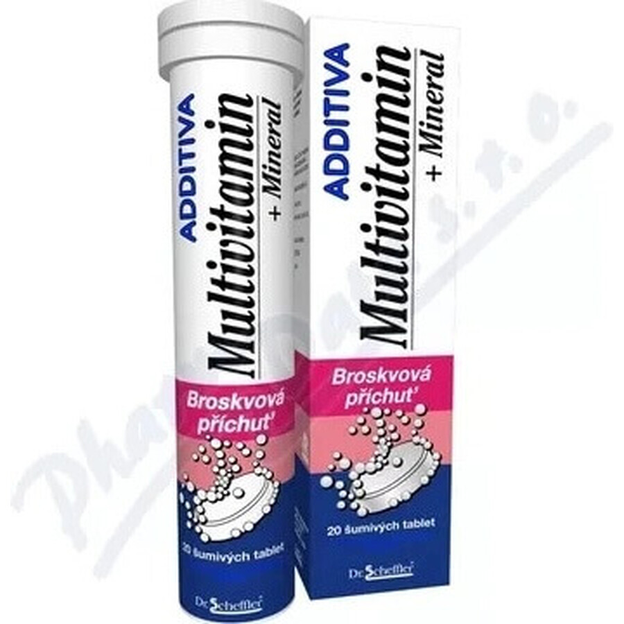 ADDITIVA MULTIVITAMINE + Minéral, Peach 1×20 tbl