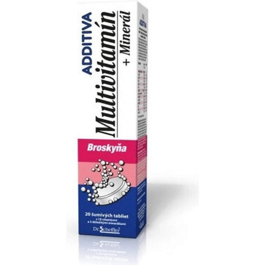 ADDITIVA MULTIVITAMINE + Minéral, Peach 1×20 tbl