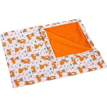 Children's blanket BÁRA 5284/423 75x100 orange/plaid 1×1 pc, baby blanket