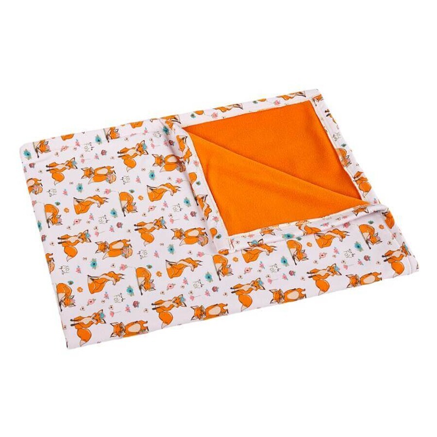 Children's blanket BÁRA 5284/423 75x100 orange/plaid 1×1 pc, baby blanket