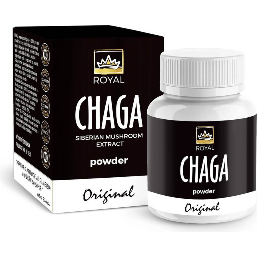 Royal Chaga Siberian Chaga Powder Extract 1×90g, complément alimentaire