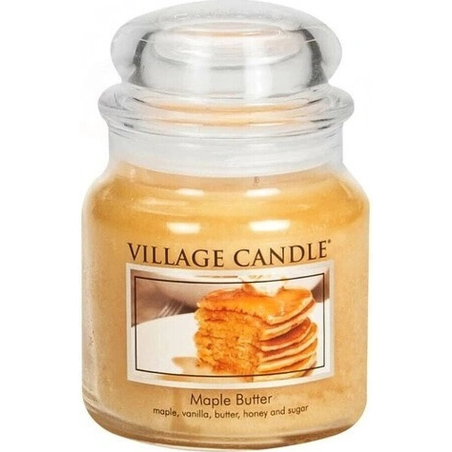 Village Candle Lumânare parfumată în sticlă - Maple Butter - Maple syrup, mediu 1×1 buc, lumânare parfumată