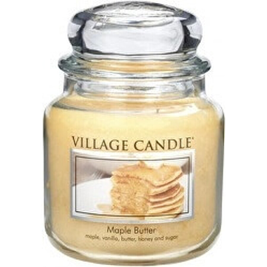 Village Candle Lumânare parfumată în sticlă - Maple Butter - Maple syrup, mediu 1×1 buc, lumânare parfumată