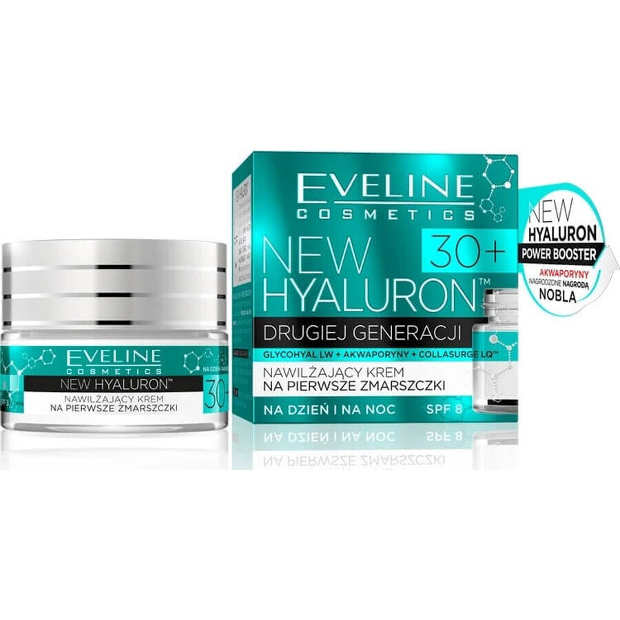 Eveline Hyaluron Clinic Dag- en Nachtcrème 30+ 1×50 ml, diep hydraterende crème voor de eerste rimpels