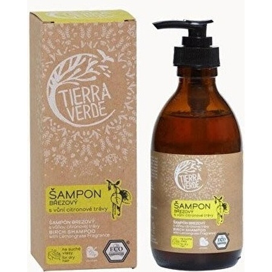 Tierra Verde Shp Shp Brezovy Vona Citron Grass 1×230 ml, shampooing revitalisant pour cheveux secs