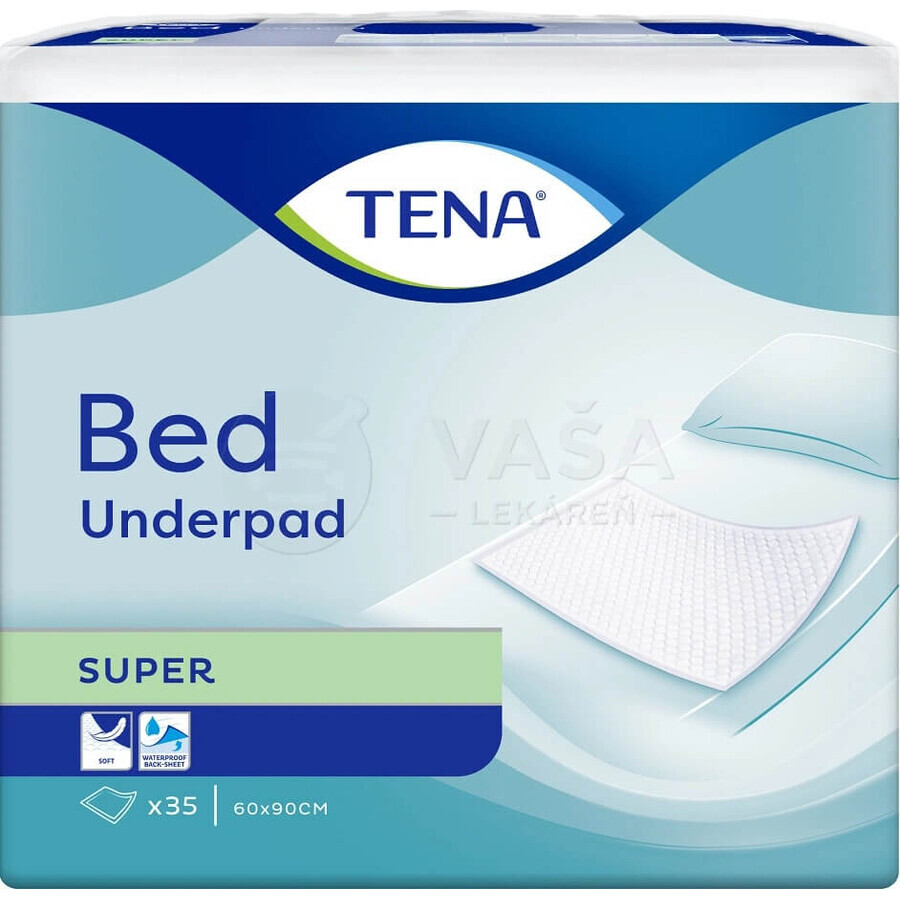 TENA Bed Super 1×35 pcs, coussinets absorbants, 60x90 cm