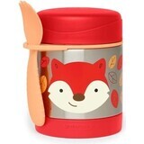 SKIP HOP Zoo Thermos alimentaire avec cuillère et fourchette Fox, 12 m+ 1×325 ml, thermos alimentaire