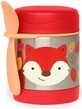 SKIP HOP Zoo Thermos alimentaire avec cuill&#232;re et fourchette Fox, 12 m+ 1&#215;325 ml, thermos alimentaire