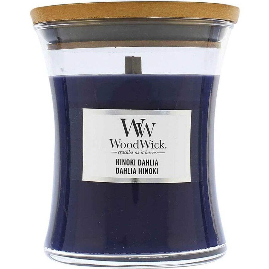 WoodWick Hinoki Hinoki Dahlia bougie moyenne 1×275 g, bougie parfumée