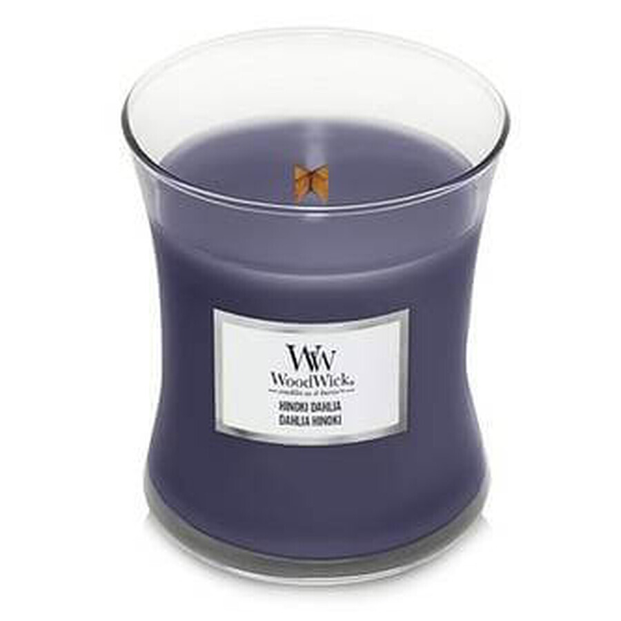 WoodWick Hinoki Hinoki Dahlia bougie moyenne 1×275 g, bougie parfumée