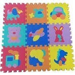 FOAM MASTER TRADING Foam mat animals and vehicles 1×9 pcs, foam puzzle