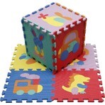 FOAM MASTER TRADING Foam mat animals and vehicles 1×9 pcs, foam puzzle