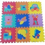 FOAM MASTER TRADING Foam mat animals and vehicles 1×9 pcs, foam puzzle