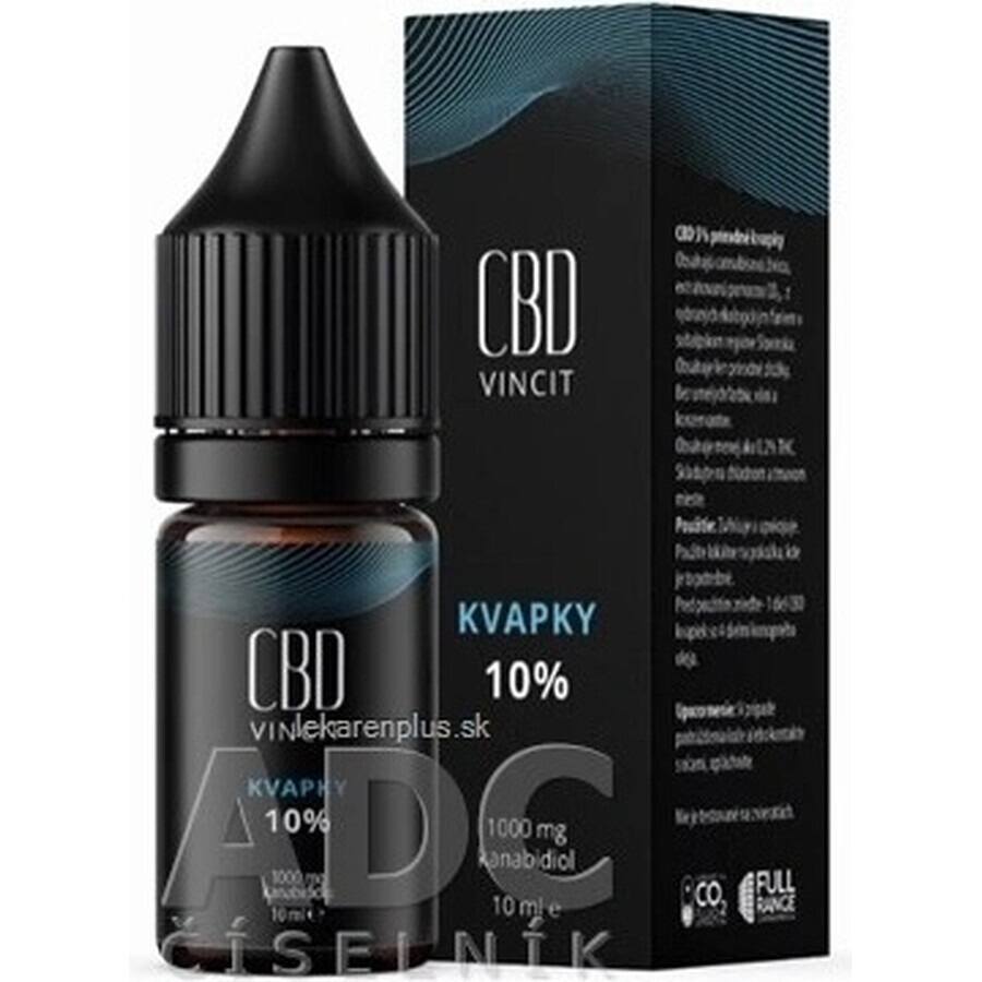 CBD Vincit CBD drops 10% 1×10 ml 1×10 ml avec seulement des ingrédients naturels