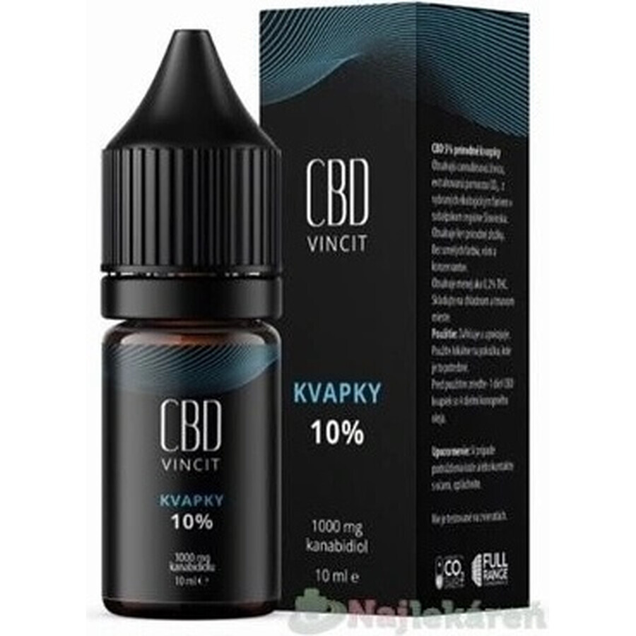 CBD Vincit CBD drops 10% 1×10 ml 1×10 ml avec seulement des ingrédients naturels