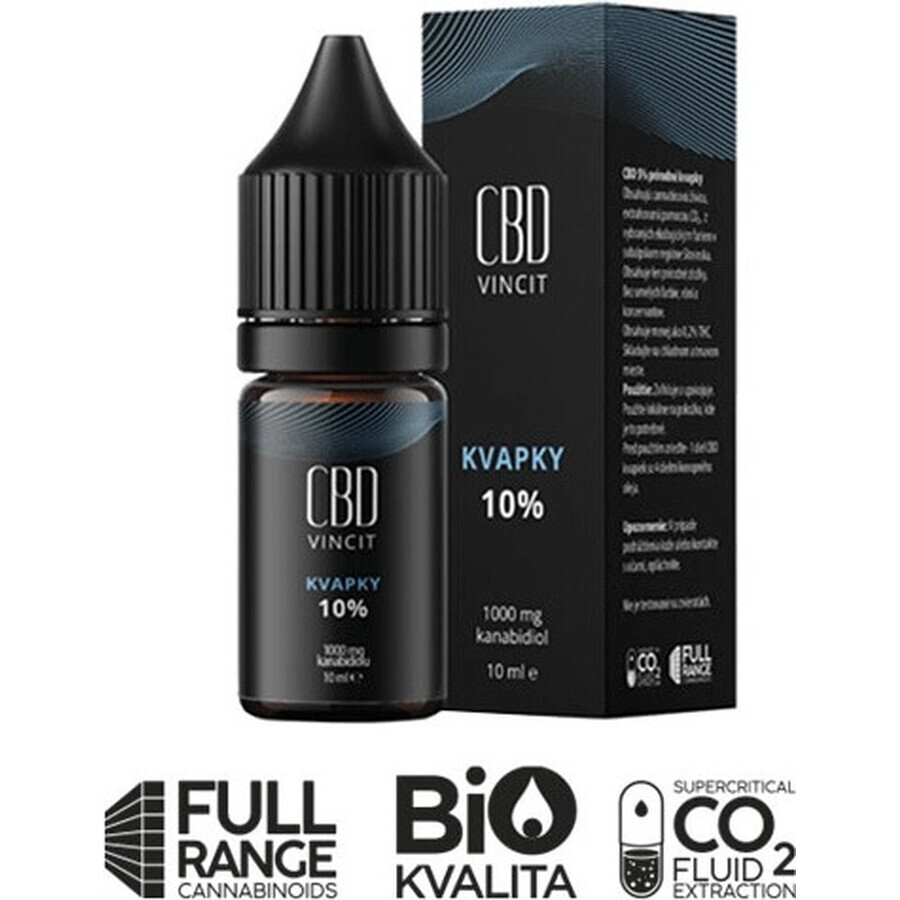 CBD Vincit CBD drops 10% 1×10 ml 1×10 ml avec seulement des ingrédients naturels