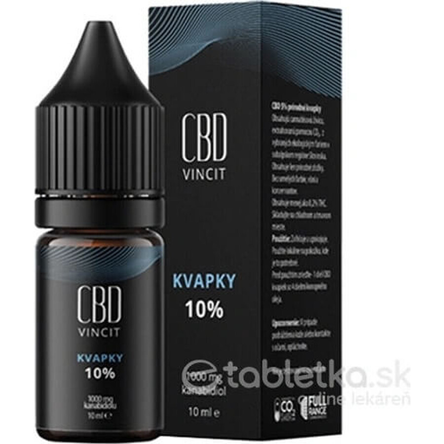 CBD Vincit CBD drops 10% 1×10 ml 1×10 ml avec seulement des ingrédients naturels