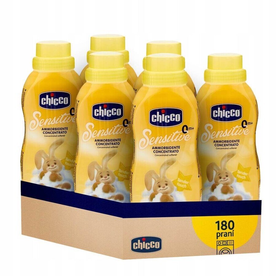 6x CHICCO CHICCO Acondicionador concentrado para tejidos Gentle touch 750 ml (6x30 lavados) 6×750 ml, acondicionador para tejidos