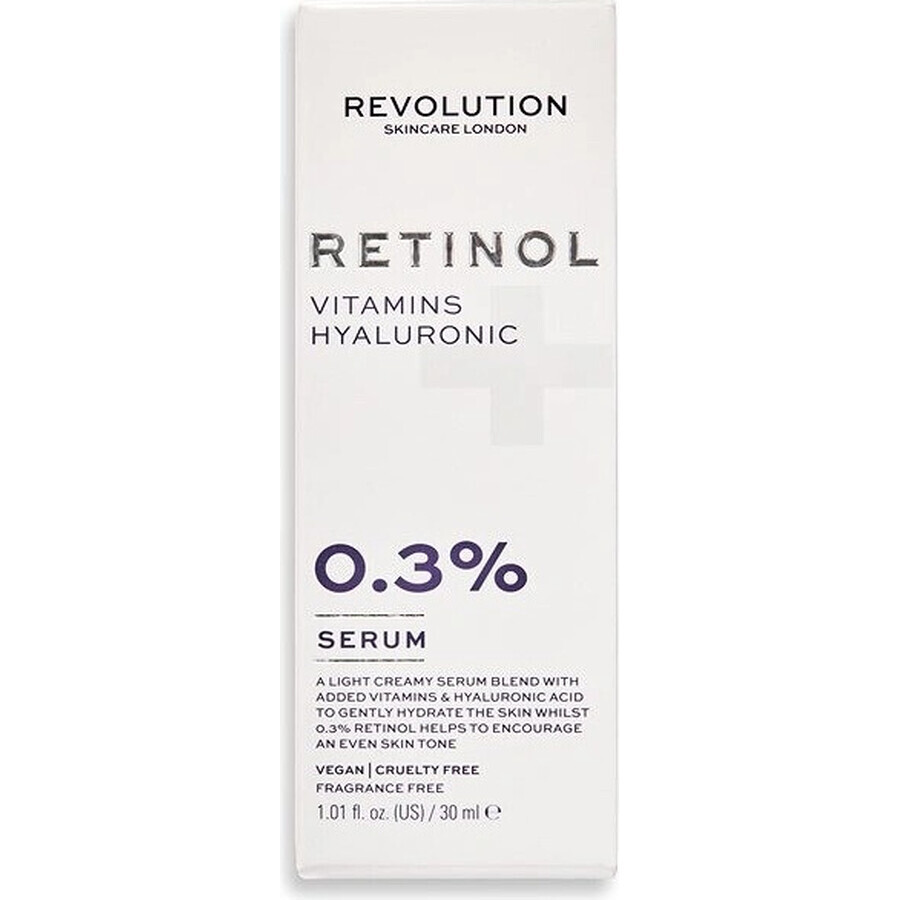 Revolution Skincare 0.3% Retinol con Vitaminas y Ácido Hialurónico Serum 1×1 ud.