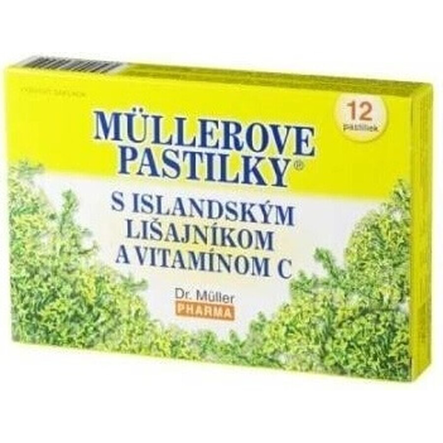 PASTILLES DE L'ÎLE DE MÜLLER. LICHEN ET VIT. C Sans sucre 1x12 pcs