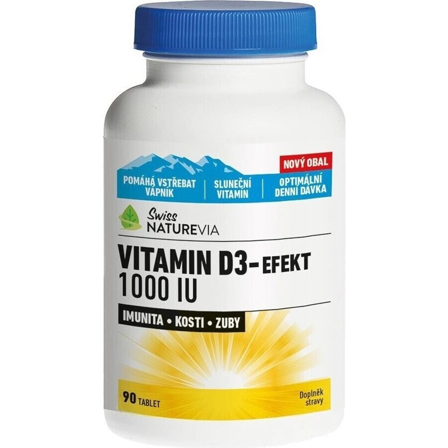 NATUREVIA VITAMINE D3 EFFECT 1000 U.I. 1×90 pcs, complément alimentaire