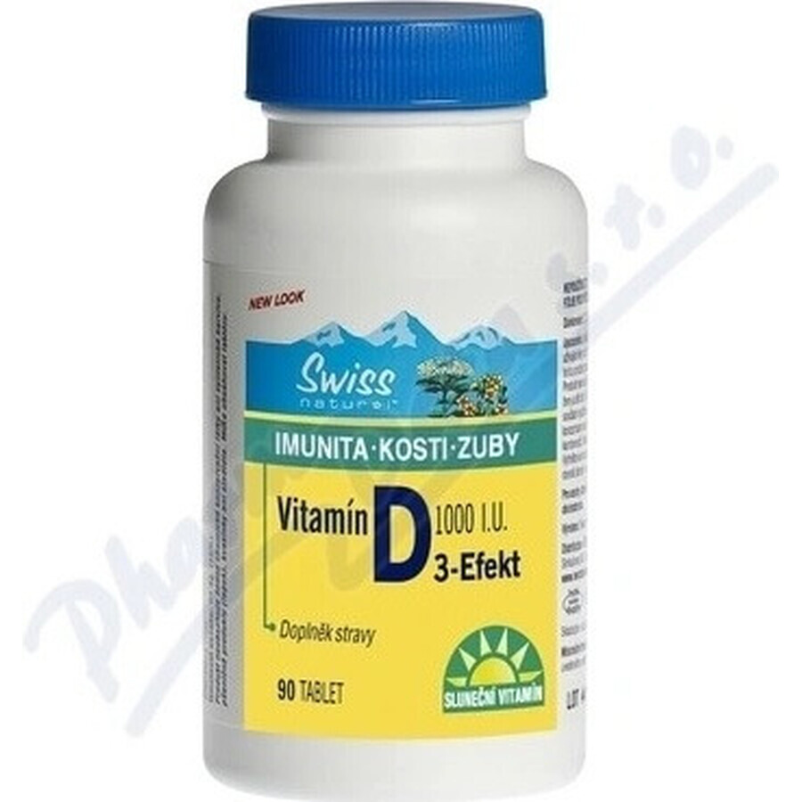 NATUREVIA VITAMINE D3 EFFECT 1000 U.I. 1×90 pcs, complément alimentaire