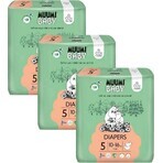 Muumi Baby 5 Maxi+ 10-16 kg, 1×132pcs paquet mensuel de couches bio, ECO Nappies